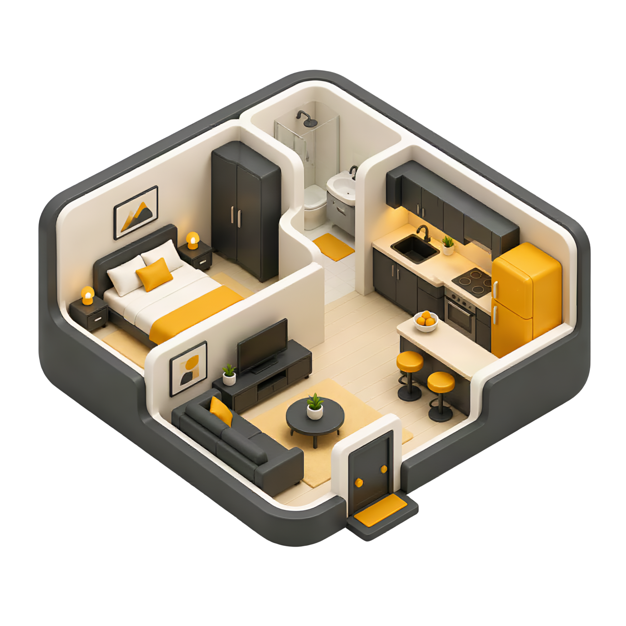 1 Bedroom Apartment example