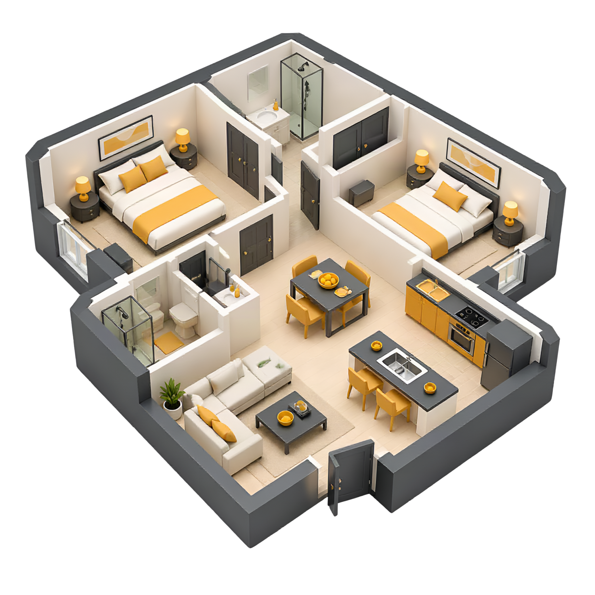 2 Bedroom Apartment example